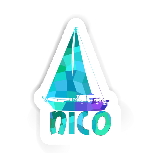 Sticker Nico Sailboat Laptop Image