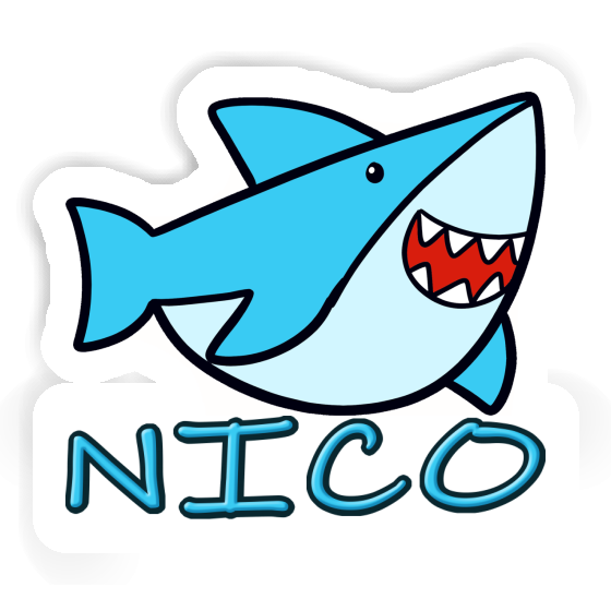 Shark Sticker Nico Notebook Image