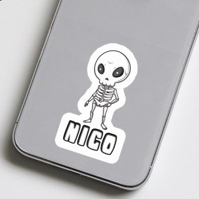 Sticker Nico Skeleton Notebook Image