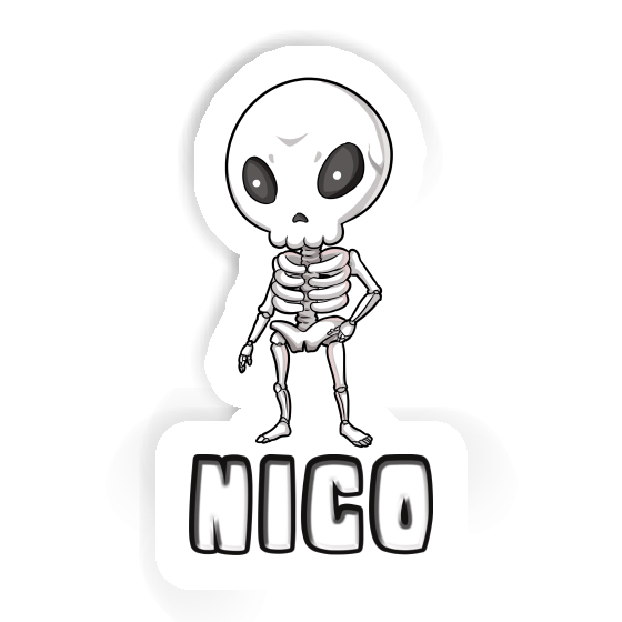 Sticker Nico Skeleton Gift package Image