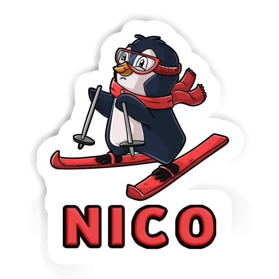 Sticker Nico Skifahrerin Notebook Image