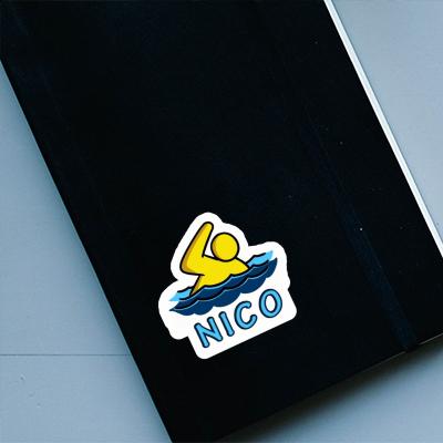 Schwimmer Aufkleber Nico Notebook Image