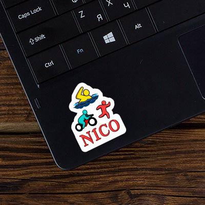 Nico Sticker Triathlete Notebook Image