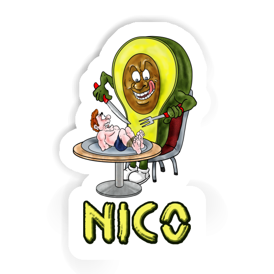 Nico Sticker Avocado Laptop Image