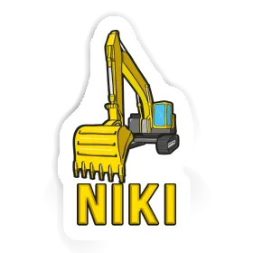 Excavator Sticker Niki Image