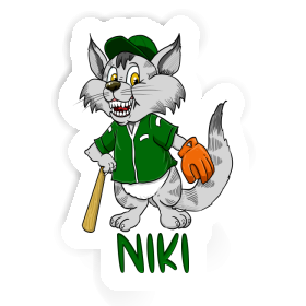 Sticker Baseball Cat Niki Image