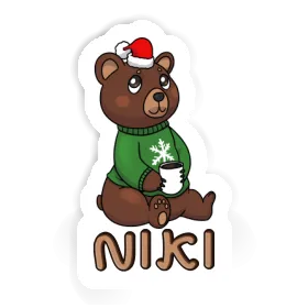 Sticker Christmas Bear Niki Image