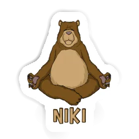 Sticker Niki Yoga Bear Image