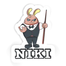 Niki Sticker Billiard Player Image