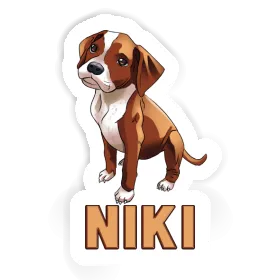 Boxer Dog Sticker Niki Image