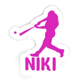 Sticker Niki Baseball Player Image