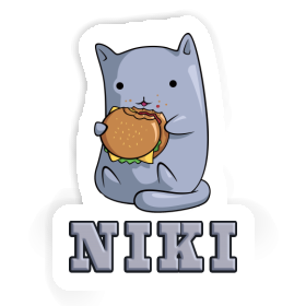 Sticker Niki Hamburger Cat Image