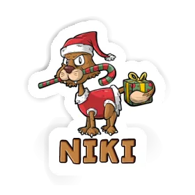 Niki Sticker Christmas Cat Image