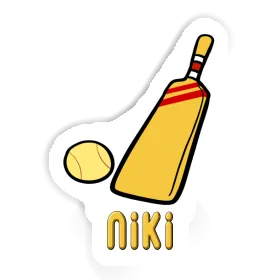 Niki Sticker Cricket Bat Image