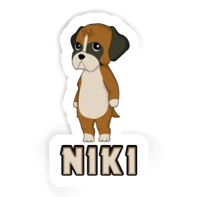 Sticker German Boxer Niki Image