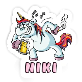 Sticker Niki Party-Einhorn Image