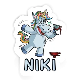 Sticker Niki Wine Unicorn Image