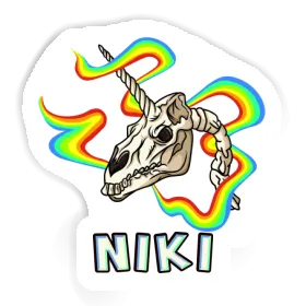 Niki Aufkleber Einhorn-Totenkopf Image