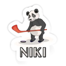 Ice Hockey Panda Sticker Niki Image