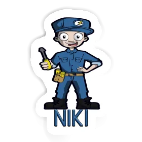 Niki Sticker Electrician Image