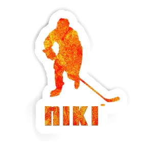 Niki Aufkleber Eishockeyspieler Image