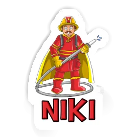 Niki Sticker Firefighter Image