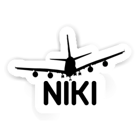 Sticker Niki Airplane Image