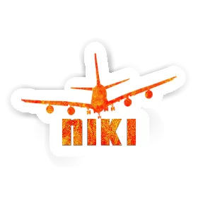 Niki Sticker Airplane Image