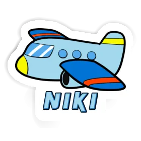 Niki Sticker Airplane Image