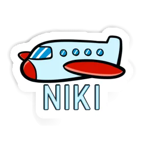 Niki Sticker Airplane Image