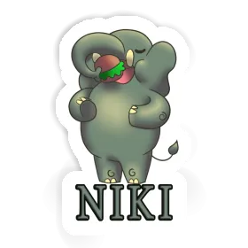 Éléphant Autocollant Niki Image