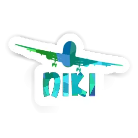 Niki Sticker Airplane Image