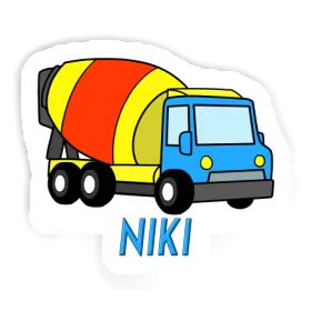 Camion malaxeur Autocollant Niki Image