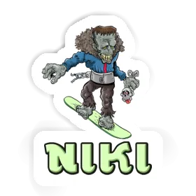 Niki Autocollant Snowboardeur Image