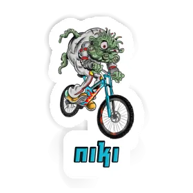 Niki Sticker Downhill Biker Image