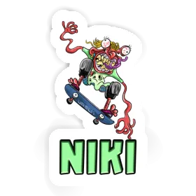 Skateboarder Sticker Niki Image