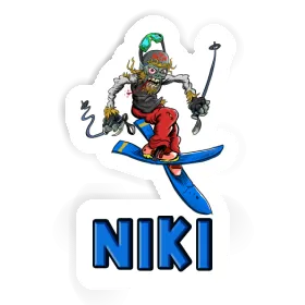 Skier Sticker Niki Image