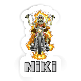 Niki Sticker Motorbike Rider Image