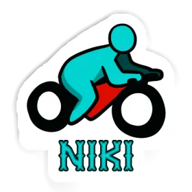 Motorbike Driver Sticker Niki Image