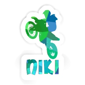 Niki Autocollant Motocrossiste Image