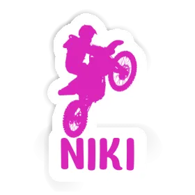 Niki Autocollant Motocrossiste Image