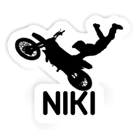 Niki Autocollant Motocrossiste Image