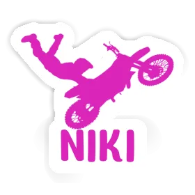 Niki Autocollant Motocrossiste Image