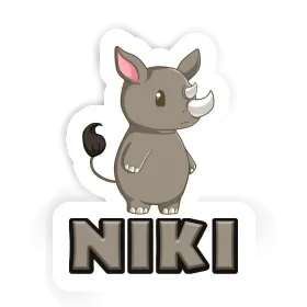 Niki Sticker Rhinoceros Image