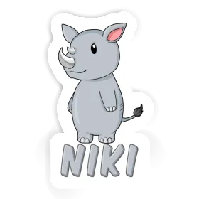 Sticker Niki Rhinoceros Image