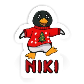 Aufkleber Niki Weihnachtspinguin Image