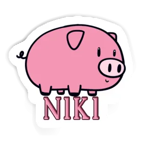 Autocollant Niki Cochon Image