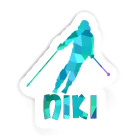 Niki Aufkleber Skifahrerin Image