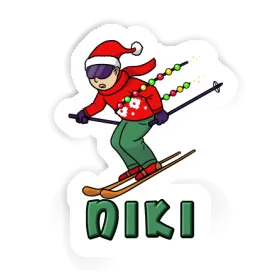 Sticker Niki Christmas Skier Image