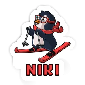 Niki Aufkleber Skifahrerin Image